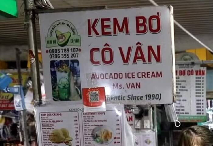 Kem bơ cô Vân Đà Nẵng