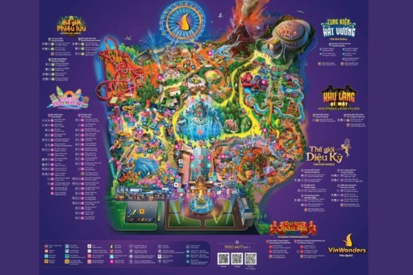 [Cập Nhật] bản đồ VinWonders Phú Quốc mới nhất, chi tiết từng khu