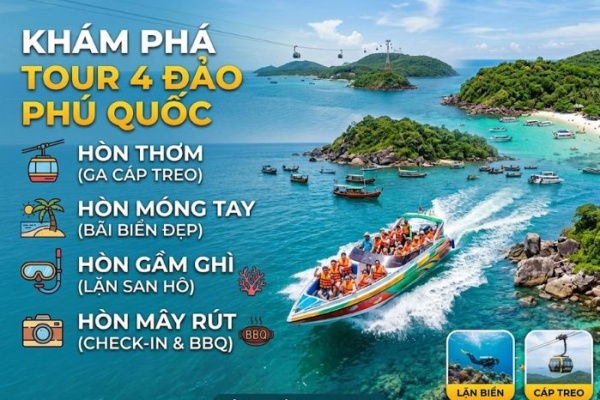 Tour 4 đảo Phú Quốc gồm đảo nào? Điểm nổi bật và lưu ý khi đi