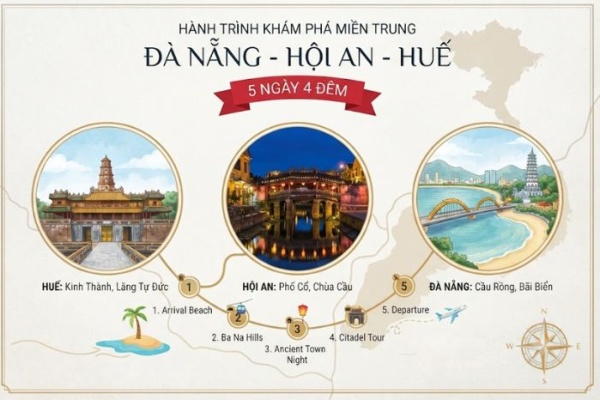 Lịch trình Đà Nẵng Hội An Huế 5 ngày 4 đêm: phân bổ ngày thế nào cho trọn vẹn?