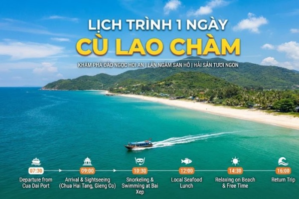 Lịch trình 1 ngày Cù Lao Chàm: chia giờ thế nào để không bỏ lỡ?