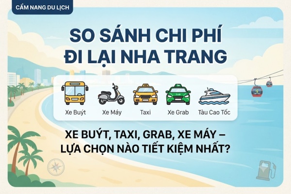 So sánh chi phí đi lại Nha Trang: nên chọn xe máy, Grab hay thuê xe riêng?