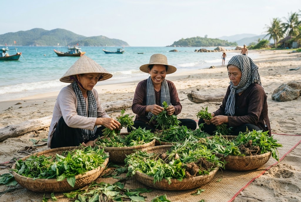 Lá rau rừng Cù Lao Chàm