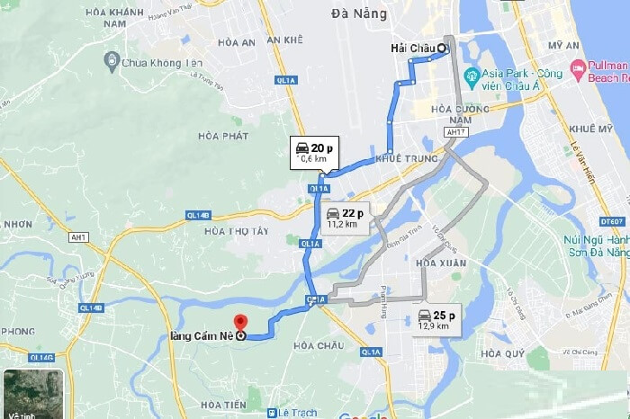 Cách di chuyển đến làng chiếu Cẩm Nê Đà Nẵng