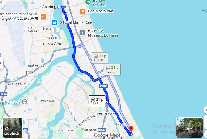 Di chuyển đến làng đá mỹ nghệ Non Nước Đà Nẵng