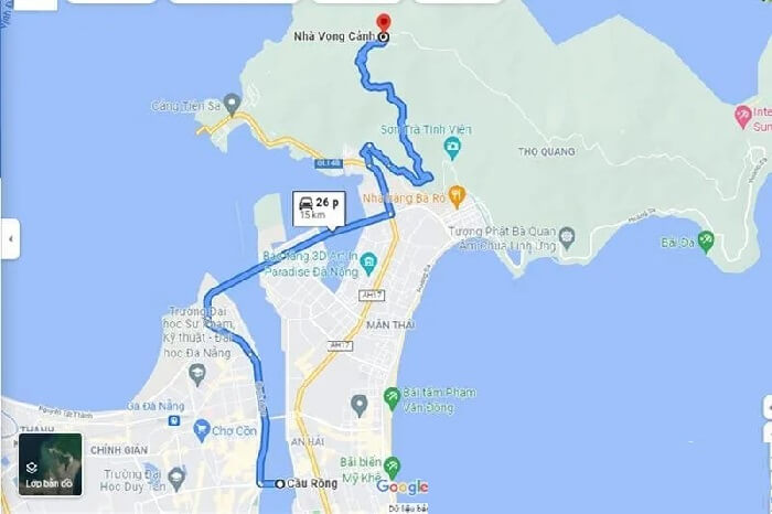 Đường đi Nhà Vọng Cảnh Đà Nẵng