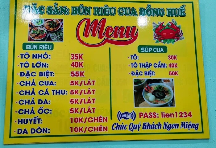 Quán bún riêu Đà Nẵng