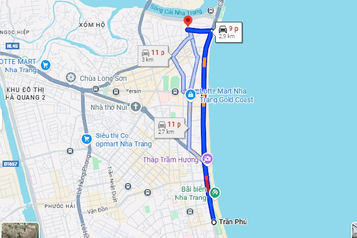 Đường đến bò nướng Lạc Cảnh Nha Trang