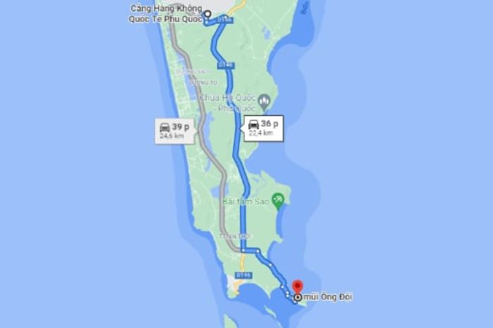 Đường đi Mũi Ông Đội Phú Quốc