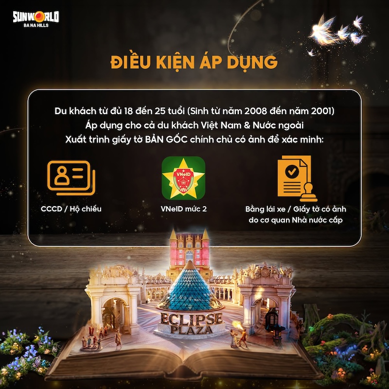 Điều kiện để được áp dụng giá vé ưu đãi cho U18 - U25